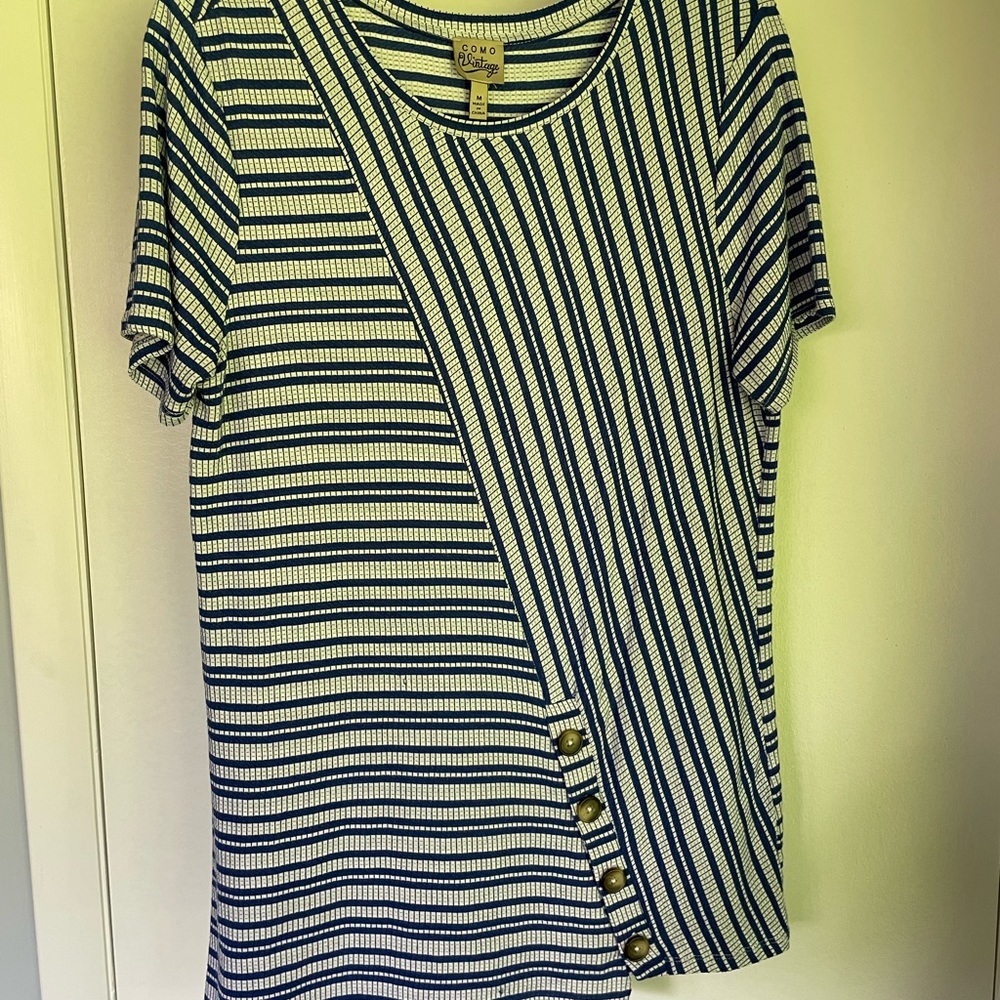 Blue/White Tunic Tee